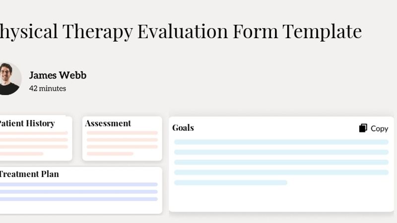 Physical Therapy Evaluation Form Template Template Hero Image