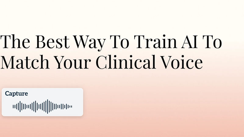 The Best Way To Train AI To Match Your Clinical Voice Hero Image