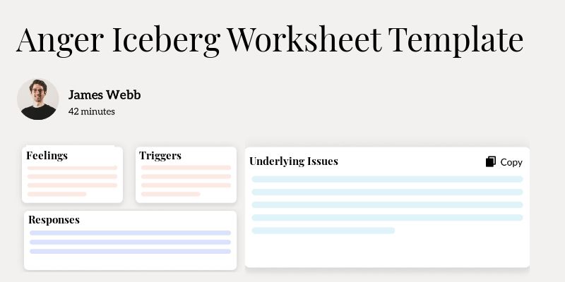 Anger Iceberg Worksheet Template Hero Image