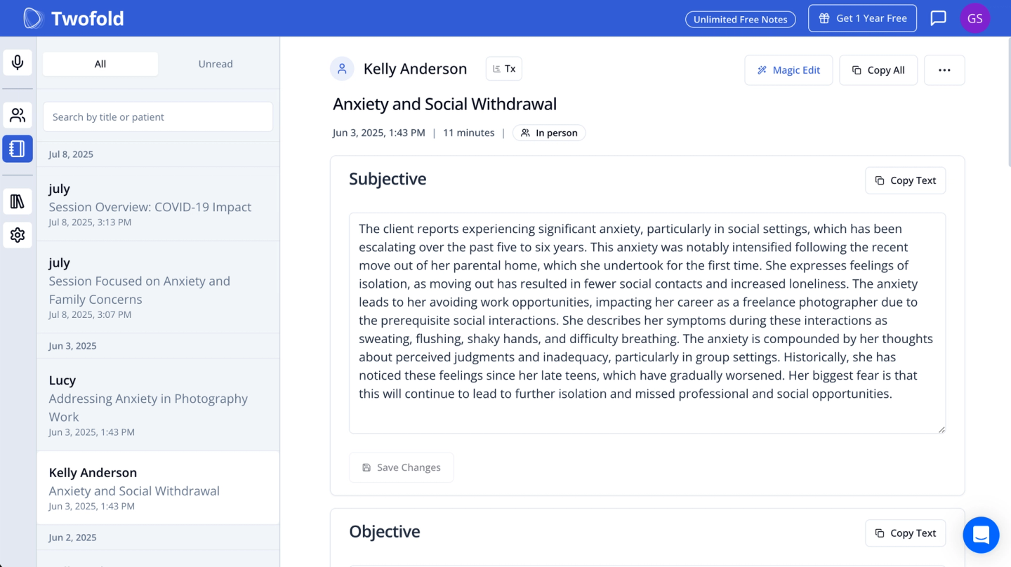 Twofold AI Scribe for Family Medicine