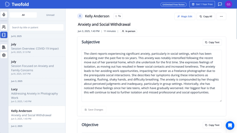 Twofold Health best scribe physical therapy