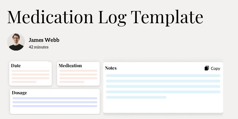 Medication Log Template Hero Image