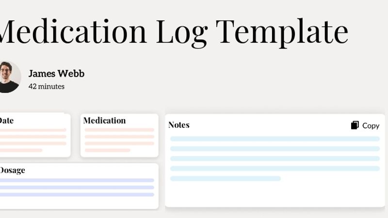 Medication Log Template Hero Image