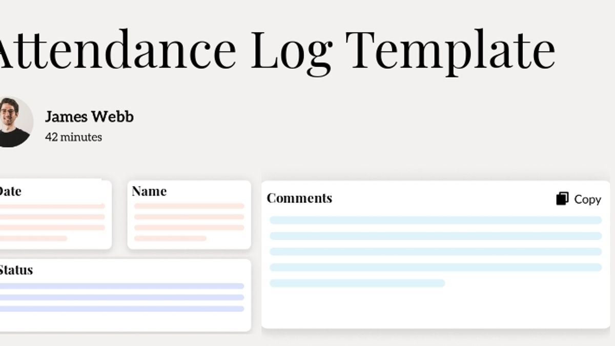 Attendance Log Template Hero Image