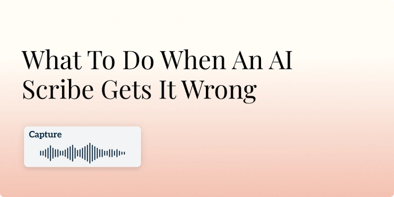 What To Do When An AI Scribe Gets It Wrong Hero Image