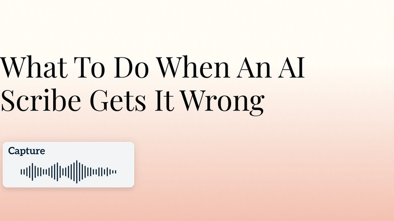 What To Do When An AI Scribe Gets It Wrong Hero Image