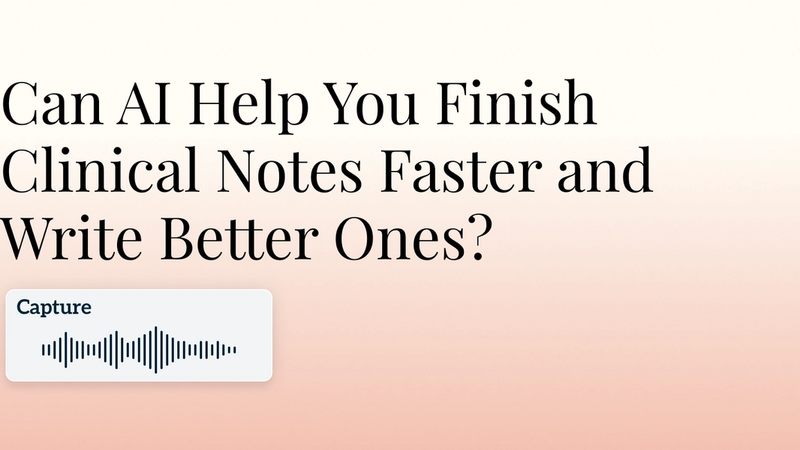 Can AI Help You Finish Clinical Notes Faster and Write Better Ones? Hero Image