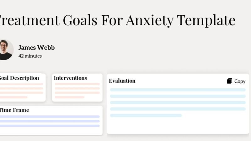 Treatment Goals For Anxiety Template Hero Image