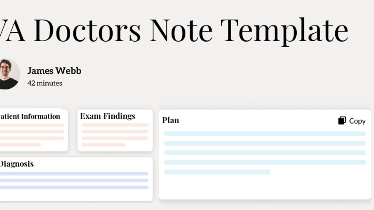 VA Doctors Note Template Template Hero Image