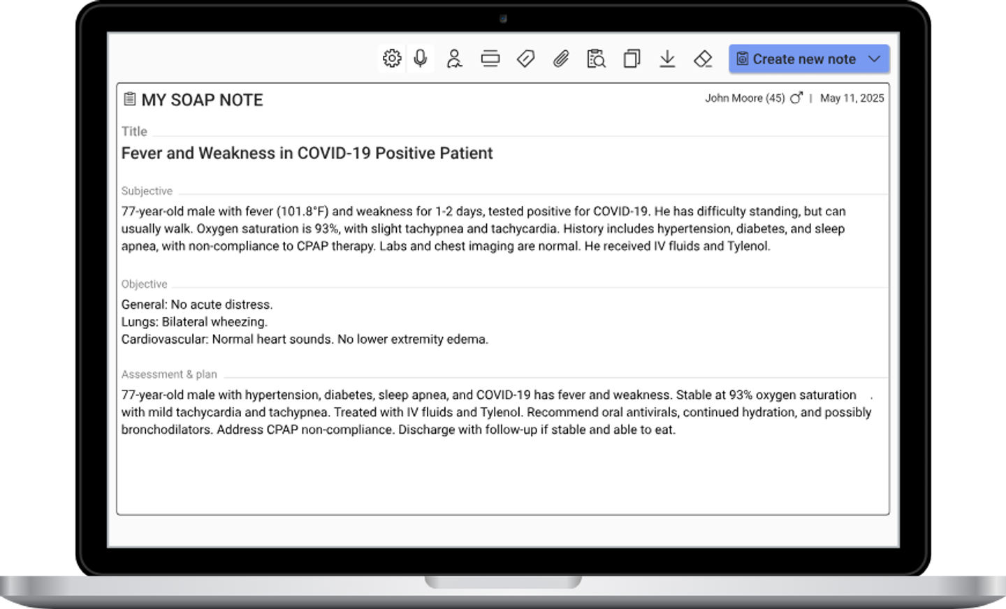 Chartnote for physicians