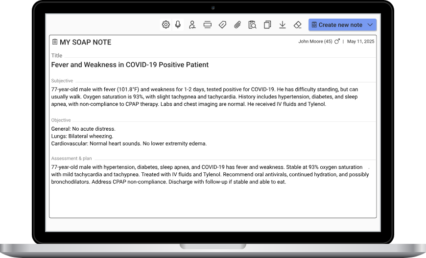 Chartnote for physicians