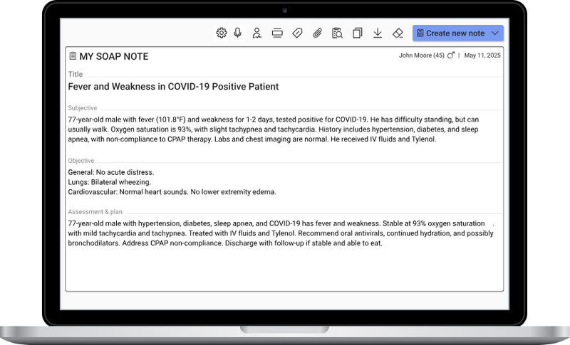 Chartnote for physicians