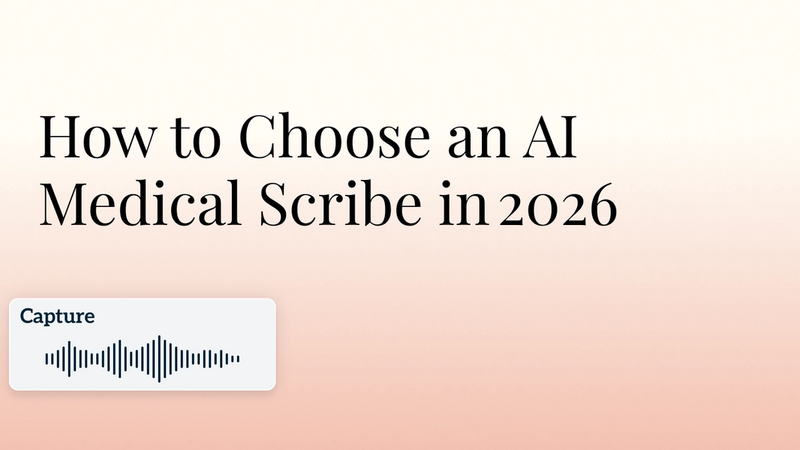 How to Choose an AI Medical Scribe in 2026 Hero Image