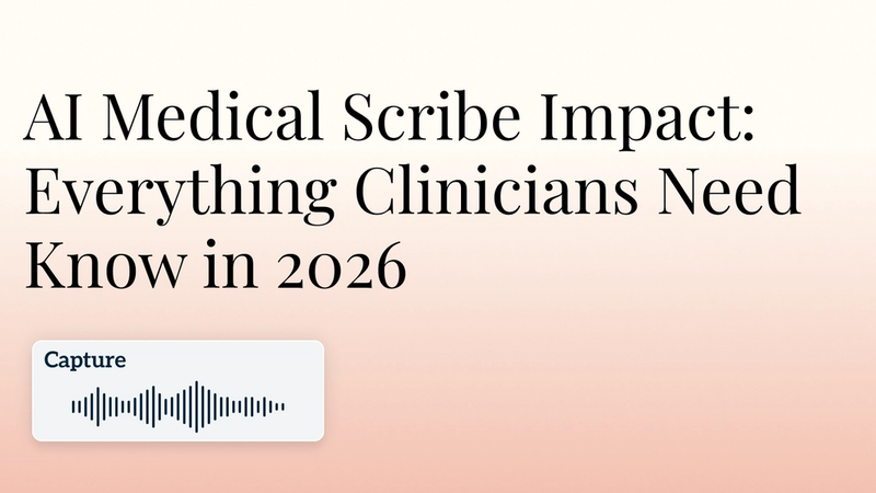 AI Medical Scribe Impact: Everything Clinicians Need to Know in 2026 Hero Image