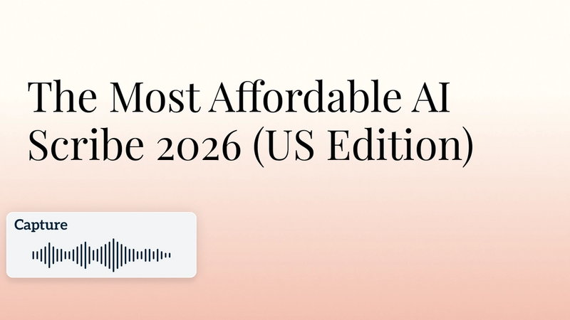 The Most Affordable AI Scribe 2026 (US Edition) Hero Image