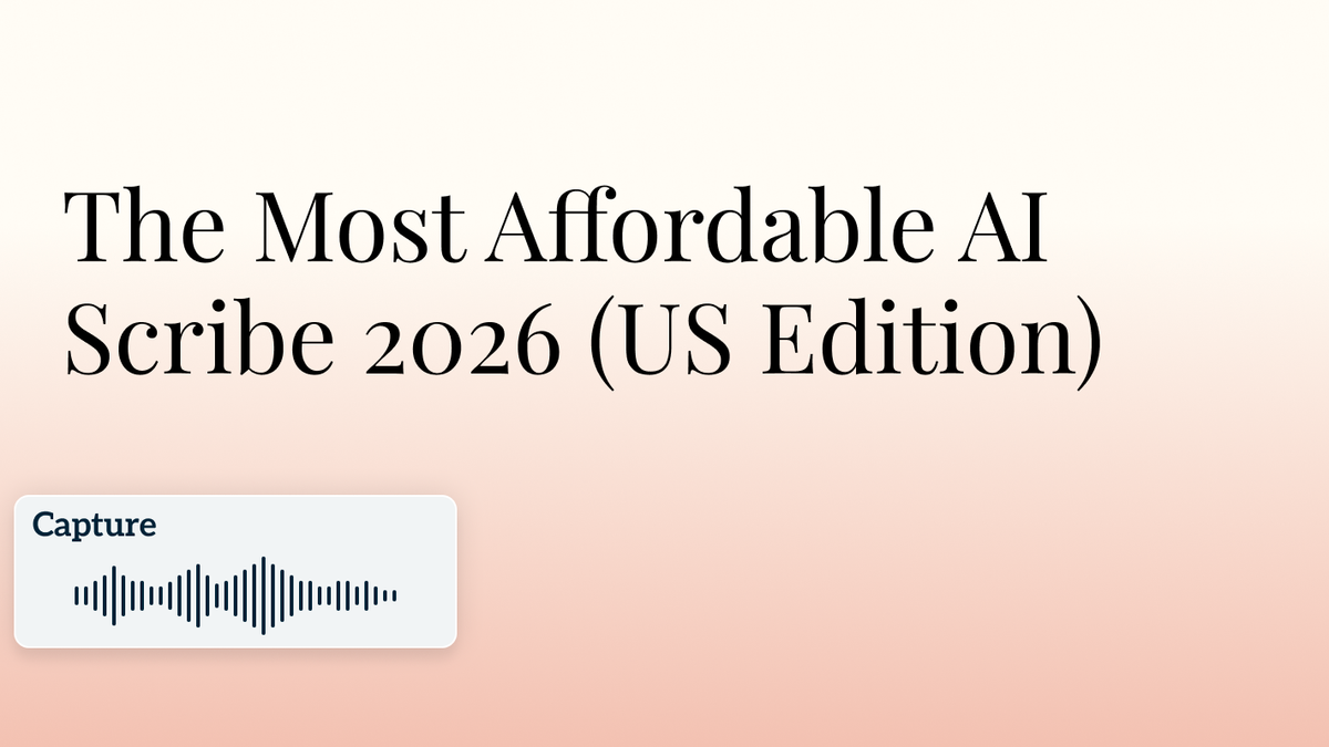The Most Affordable AI Scribe 2026 (US Edition) Hero Image