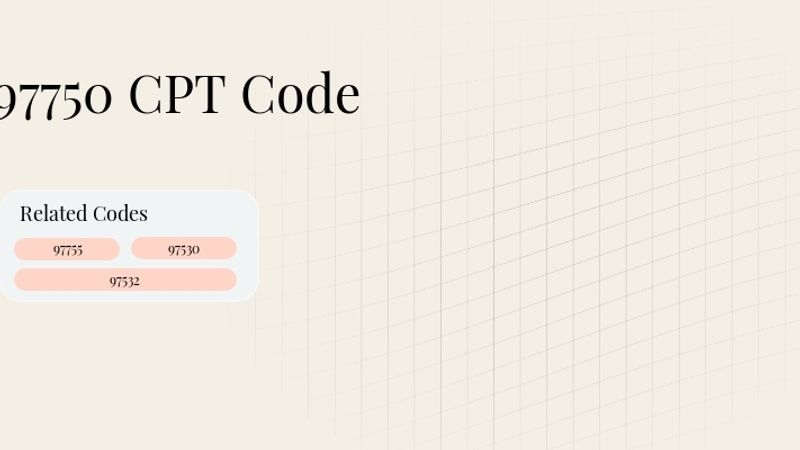 97750 CPT Code: Physical performance test