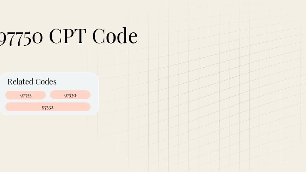 97750 CPT Code: Physical performance test