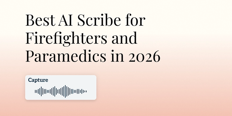 Best AI Scribe for Firefighters and Paramedics in 2026: HIPAA-Compliant Tools for PCRs, ePCR Narratives, and EMS Charting