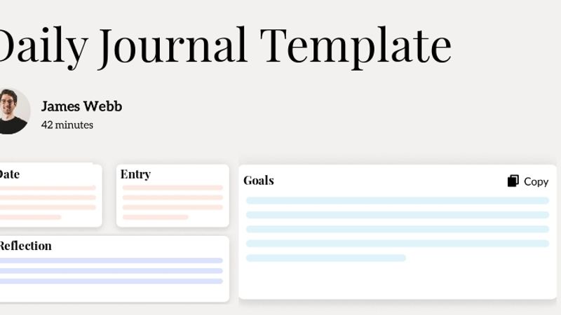 Daily Journal Template Hero Image