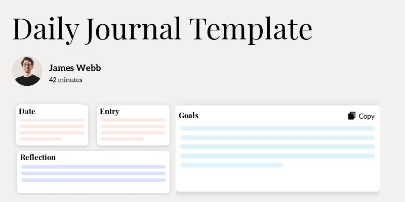 Daily Journal Template Hero Image