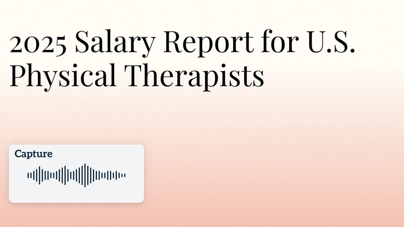 2025 Salary Report for U.S. Physical Therapists Hero Image