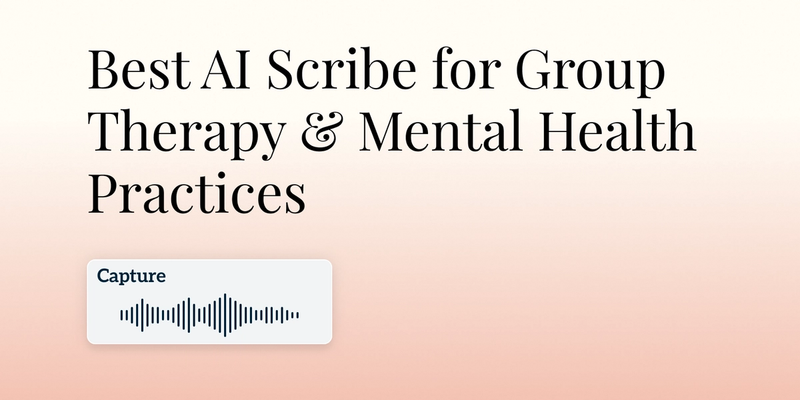 Twofold Best AI Scribe for Group Therapy Practices & Mental Health Organizations