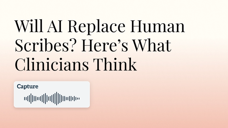 Will AI Replace Human Scribes? Here’s What Clinicians Think