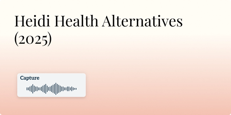 Heidi Health Alternatives (2025) Hero Image