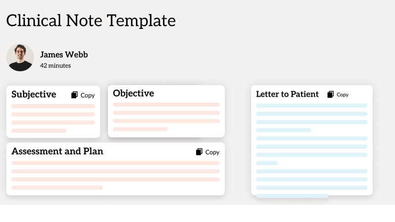 Clinical Note Template Example