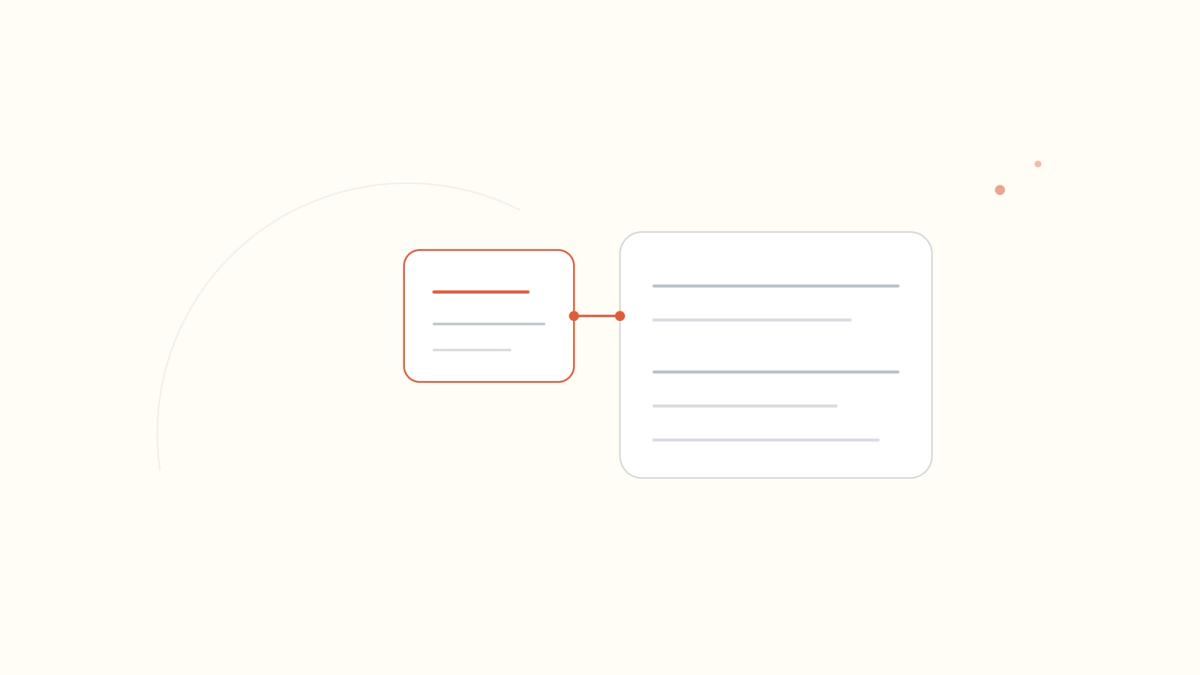 A small AI scribe card plugging into a separate, larger system-of-record box — a standalone scribe that layers onto an existing EHR rather than replacing it.