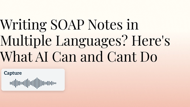 Writing SOAP Notes in Multiple Languages? Here's What AI Can and Cant Do Hero Image