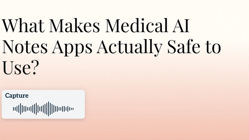 What Makes Medical AI Notes Apps Actually Safe to Use Hero Image