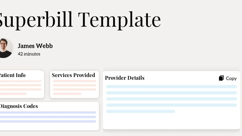 Superbill Template Hero Image
