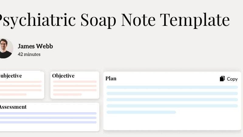 Psychiatric Soap Note Template Hero Image