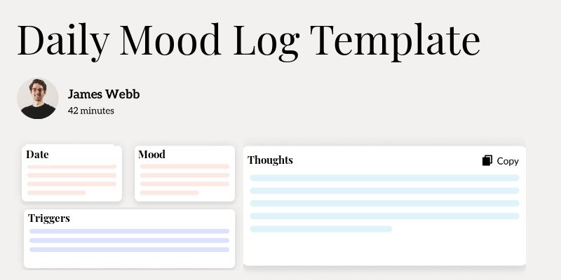 Daily Mood Log Template Template Hero Image