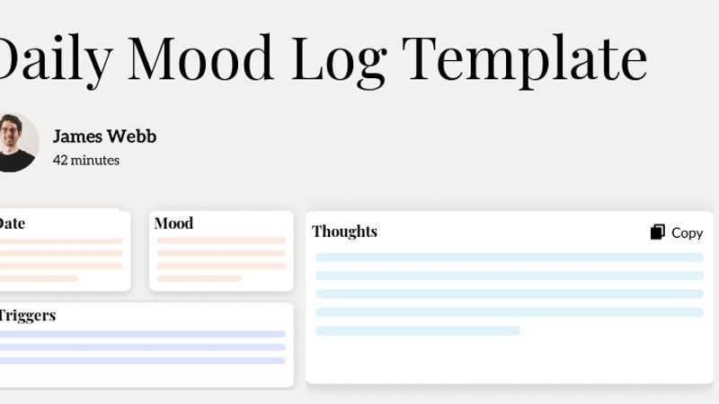 Daily Mood Log Template Template Hero Image