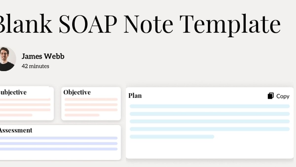 Blank SOAP Note Template Hero Image