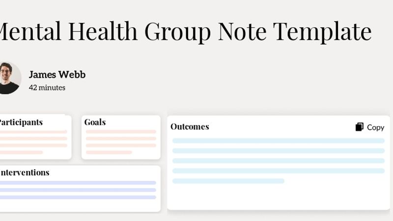 Mental Health Group Note Template Hero Image