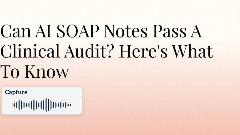 Can AI SOAP Notes Pass A Clinical Audit? Here's What To Know Hero Image
