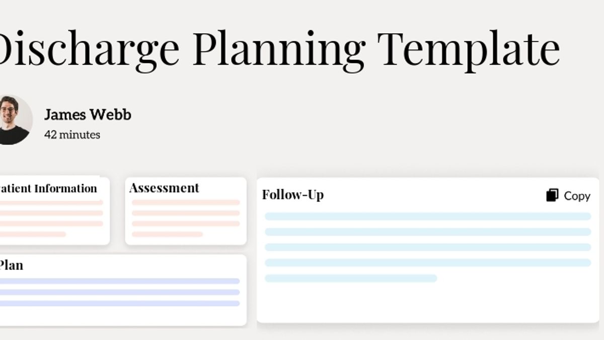 Discharge Planning Template Hero Image