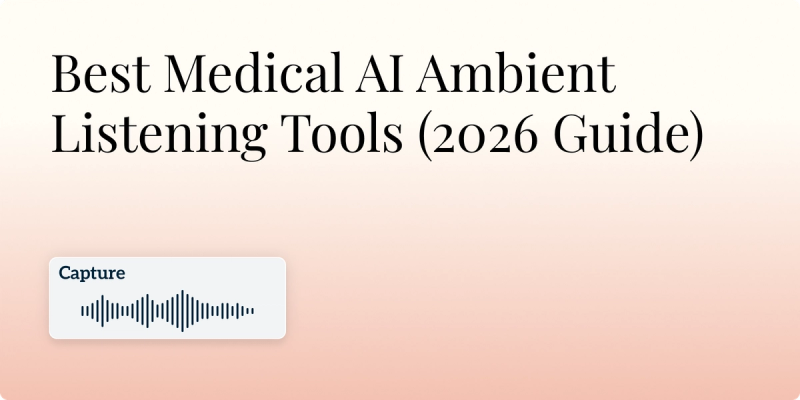 Best Medical AI Ambient Listening Tools (2026 Guide) Hero Image