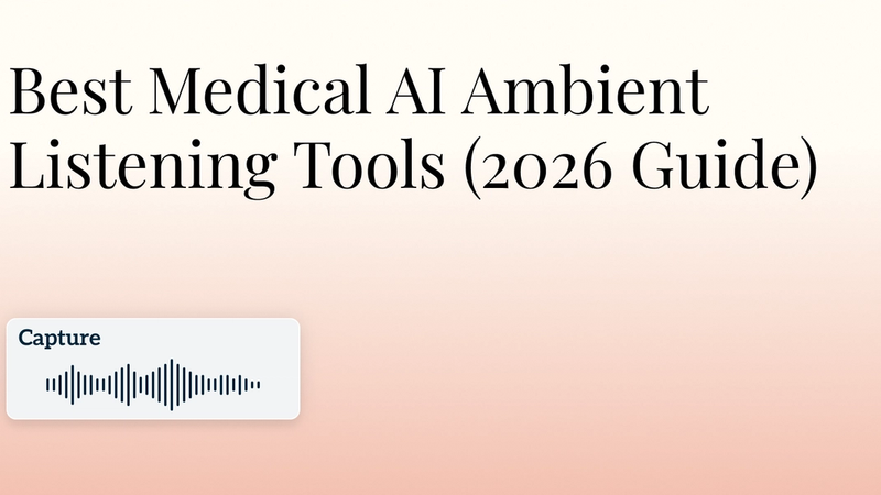 Best Medical AI Ambient Listening Tools (2026 Guide) Hero Image