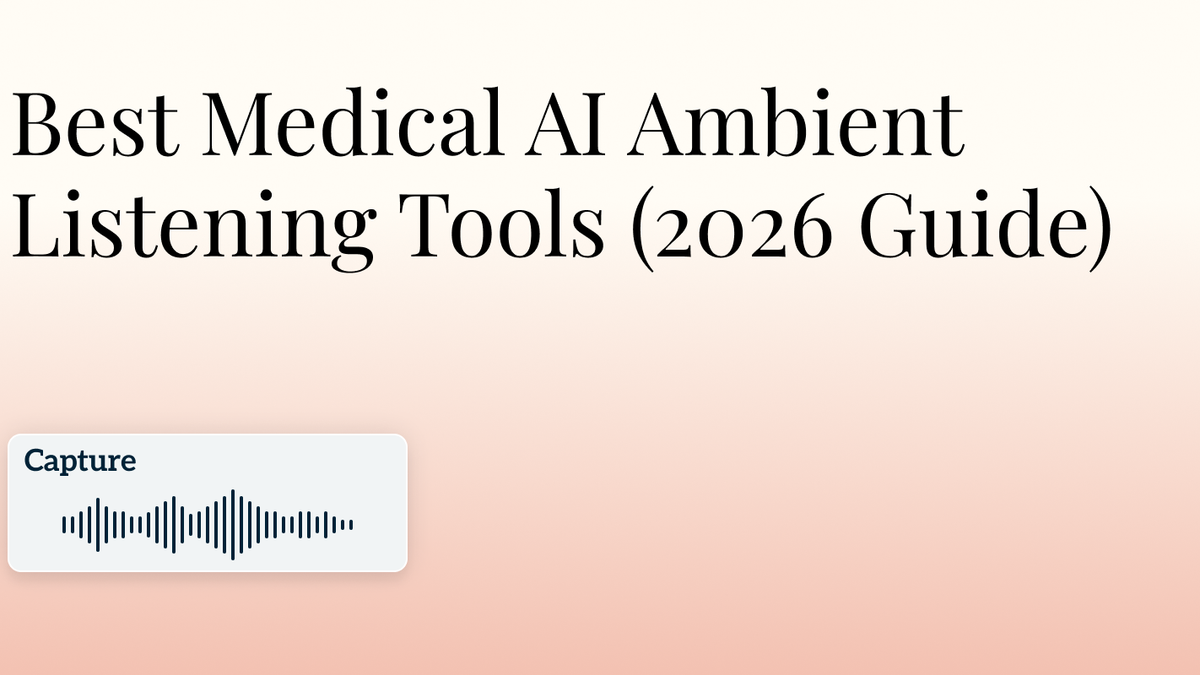 Best Medical AI Ambient Listening Tools (2026 Guide) Hero Image