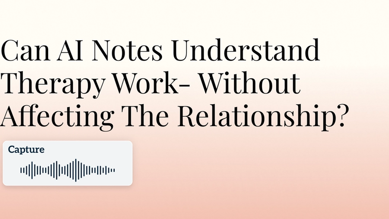 Can AI Notes Understand Therapy Work- Without Affecting The Relationship? Hero Image
