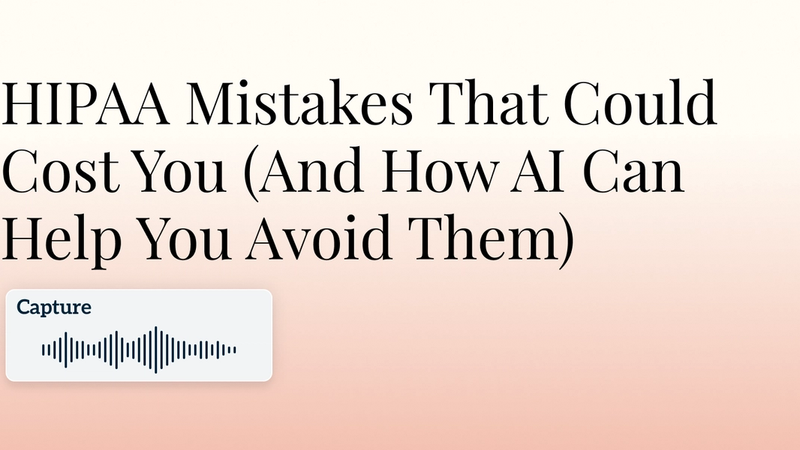 HIPAA Mistakes That Could Cost You (And How AI Can Help You Avoid Them) Hero Image