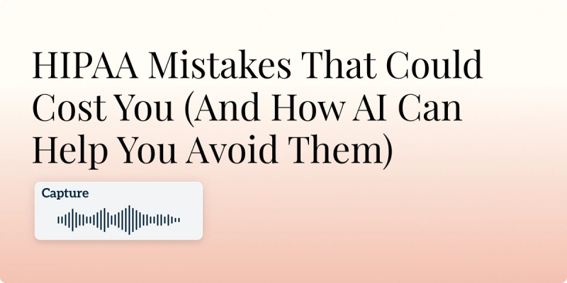 HIPAA Mistakes That Could Cost You (And How AI Can Help You Avoid Them) Hero Image