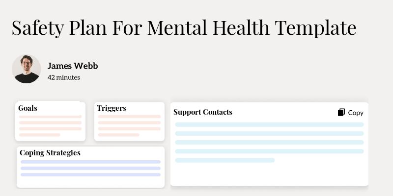 Safety Plan For Mental Health Template Hero Image