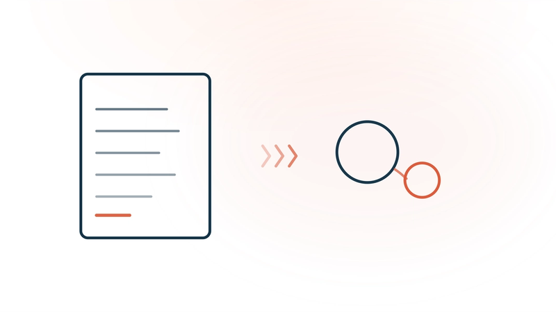 AI scribes in obstetrics and neonatal care — a clinical note card flowing into a large and a small linked circle, representing two patients documented in a single note.