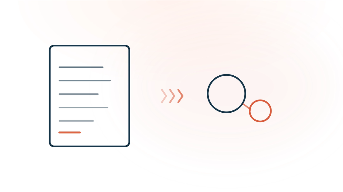 AI scribes in obstetrics and neonatal care — a clinical note card flowing into a large and a small linked circle, representing two patients documented in a single note.
